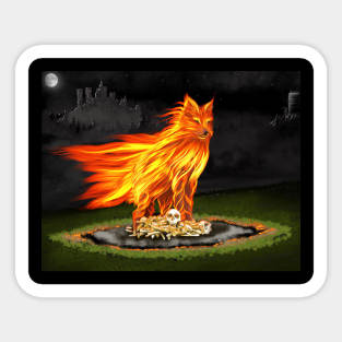 Fiery Nix Wolf Sticker